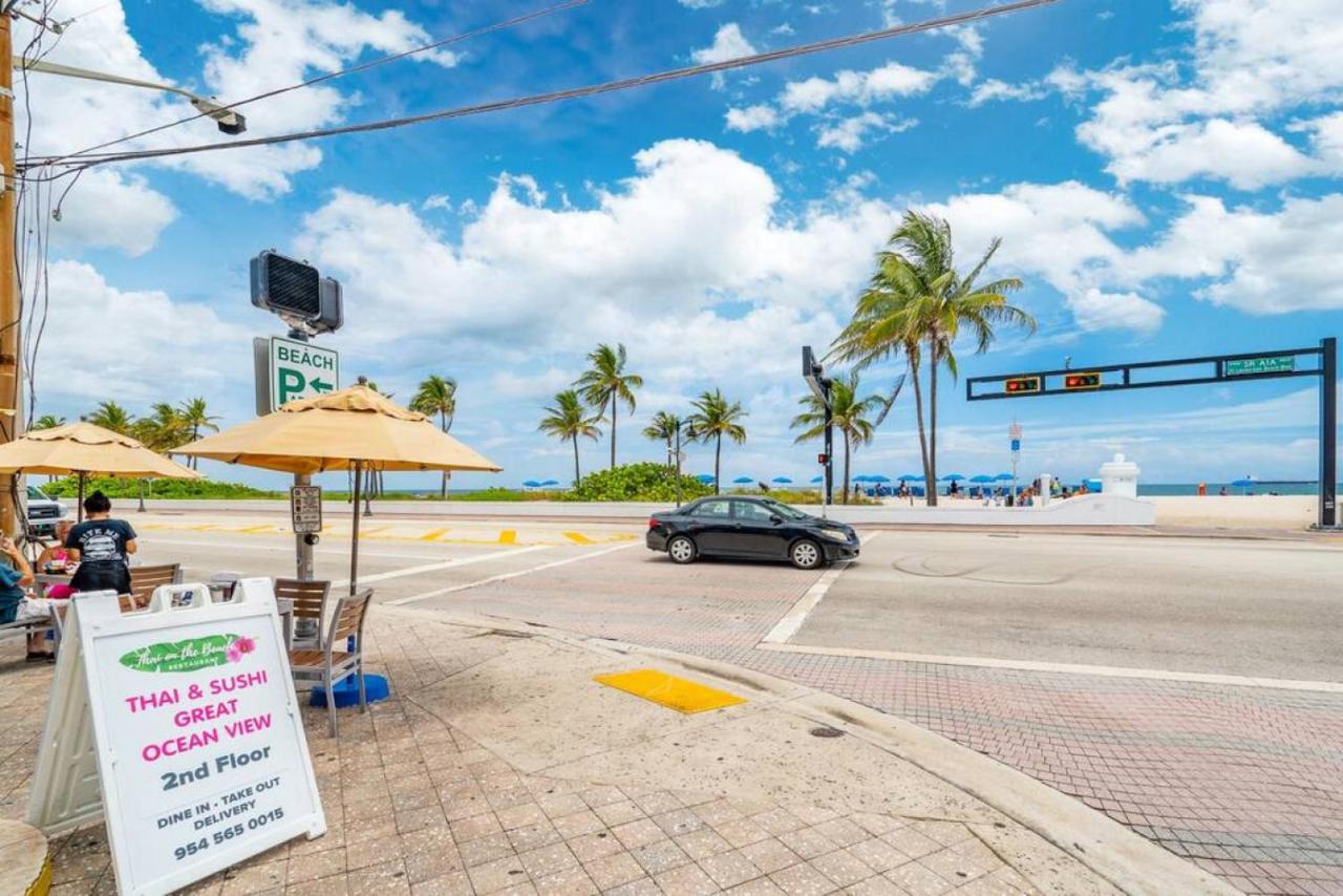 The Purple Pelican Beachfront With Ocean Balcony Unit 1 Fort Lauderdale Eksteriør bilde